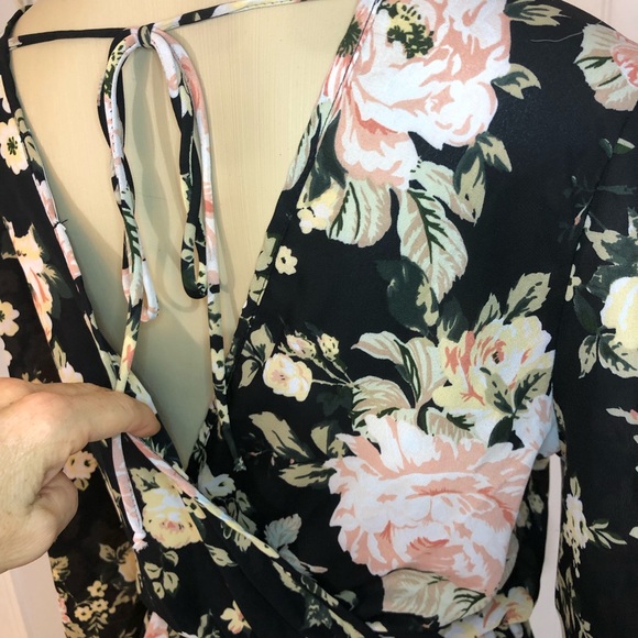 Sage the Label Floral Romper Maxi Dress NWT Medium - Picture 9 of 16